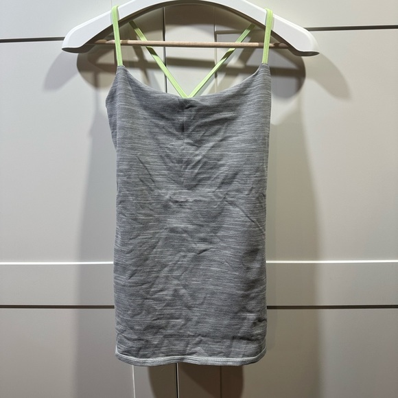 Lululemon Dancing Warrior Strappy Luon Yoga Tank size 4 built-in bra - Picture 9 of 11